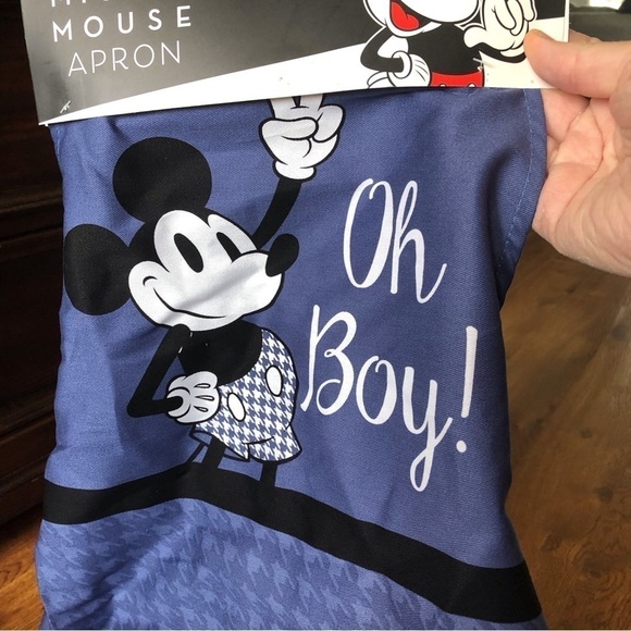 Disney Mickey Mouse blue “Oh Boy” Apron - Picture 3 of 4